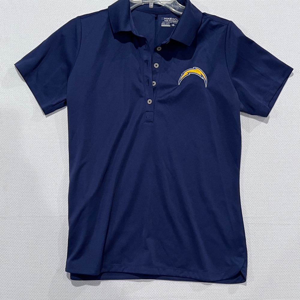 Nike Golf Tour Performance Los Angeles Chargers Polo Shirt Womens Large